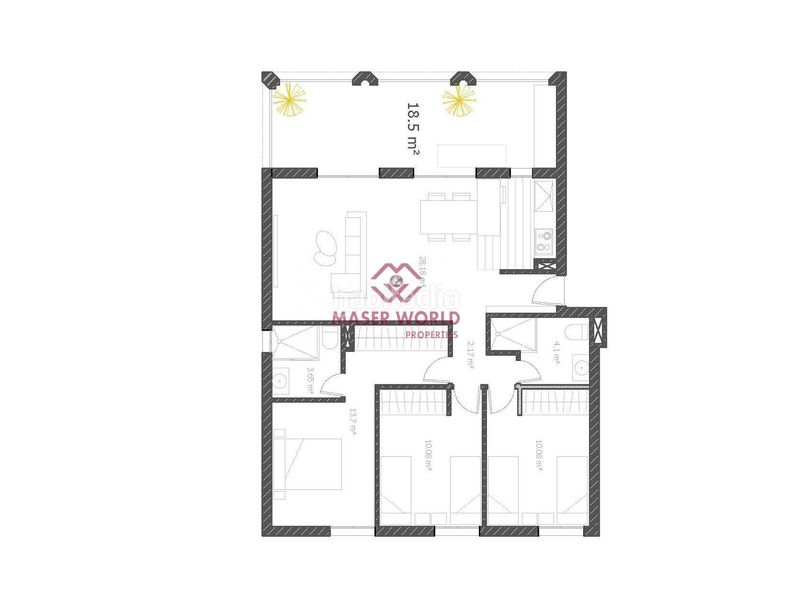 Foto d3d11bfd-1fdc-4aa5-90cd-af88a7b9e3f2. Apartament amb aparcament piscina a Plans-Gasparot Vila Joiosa (la)