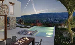 Xalet a Partida Comunes-Adsubia. Villa de lujo estilo ibiza con vistas panorámicas en las laderas