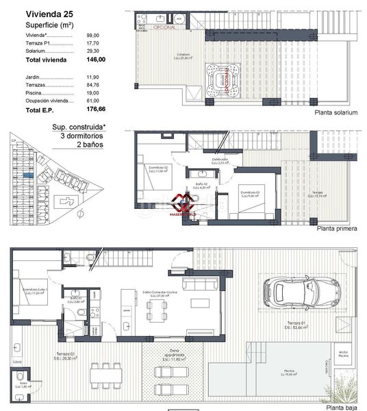 Foto e10a73d4-b7d9-4b7c-9c0b-20f92ea854a3. Zweistöckige wohnung mit parking pool in Las Lomas de Rame-Bahía Bella Alcázares (Los)