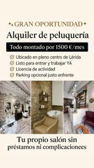 Locale commerciale in Centre Històric. Se traspasa peluquería en zona comercial  oportunidad única