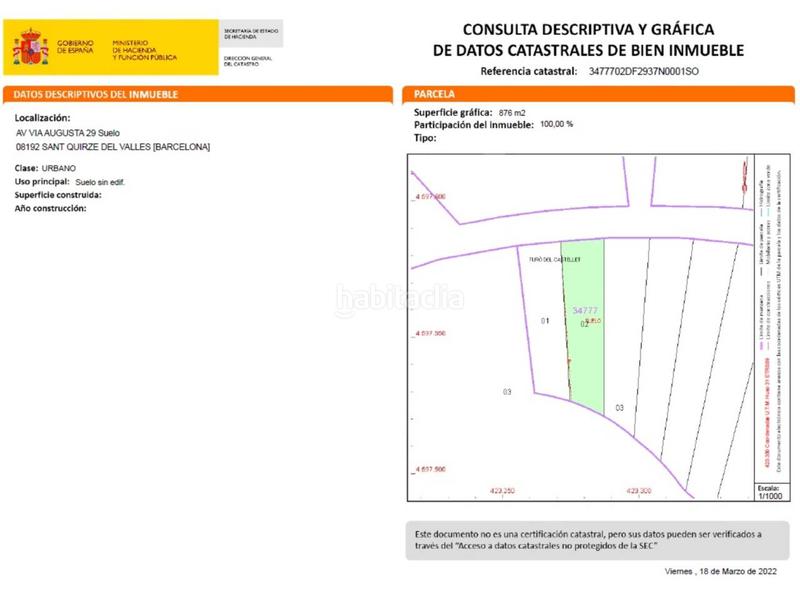 Foto 31dba348-96ff-401b-9b99-58743759a982. Terreny residencial a via augusta 23 a Sant Quirze Parc-Vallsuau-Castellet Sant Quirze del Vallès