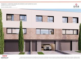 Casa aparellada  Antic de rubí. Casa cantonera obra nueva