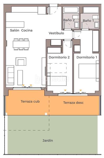Foto e407ce23-eef9-46c0-8909-176d3be6a054. Planta baja apartamento planta baja de 2 dormitorios y 2 baños cerca de la playa. el chaparral, en Mijas