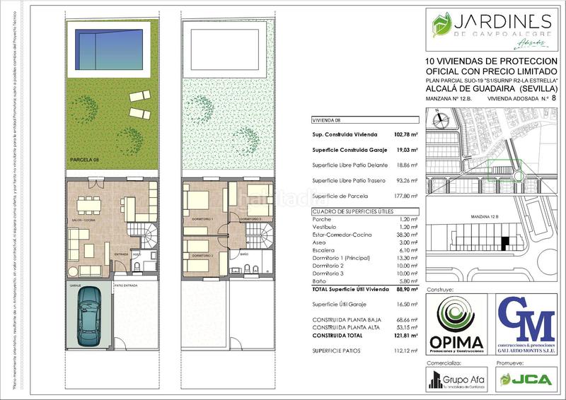 Foto 257cb4df-51ce-466a-84df-d2f5522f2e3a. Casa adossada 121m<sup>2</sup> a santiago de chile 21 a Oromana Alcalá de Guadaira