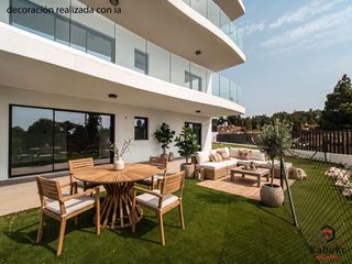 Etagenwohnung in Mijas costa - cl almez 1. Apartamento a estrenar con vistas al mar y jardín de 117 m2