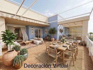 Zweistöckige Wohnung in Almerimar. Ático dúplex en primera línea de playa en almerimar