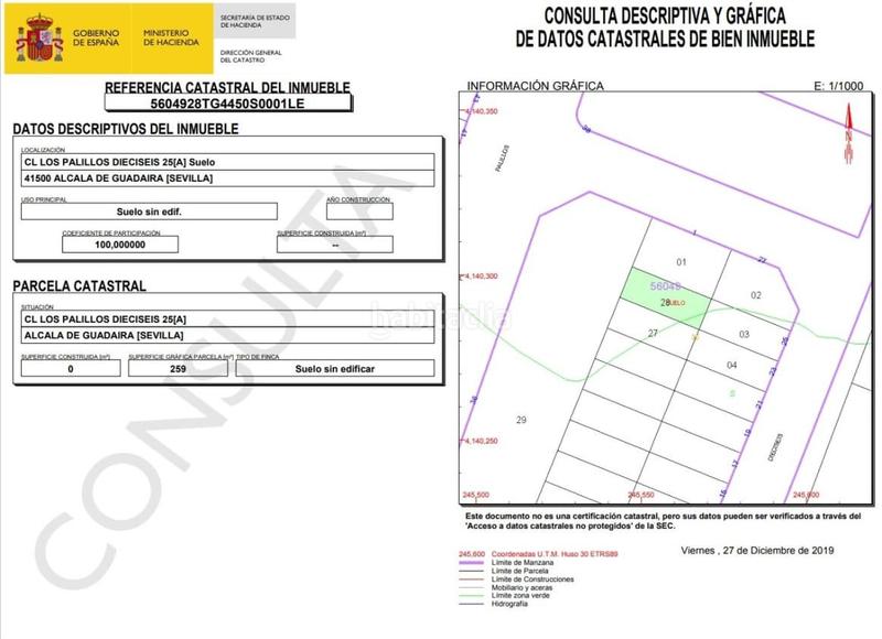 Foto d5bacb46-c226-485c-9b30-acd8ce9e5319. Terrain résidentiel dans calle los palillos dieciseis 25 dans Alcalá de Guadaira