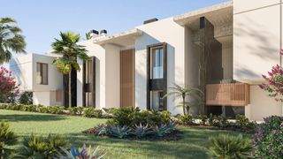 Planta baixa a Hiedra-ur elviria 4. Planta baja con jardín  zew elviria west  vive en armonía entre