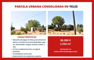 Terreny residencial a Yeles. Parcela urbana consolidada
