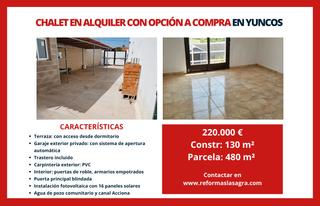 Xalet a Yuncos. Chalet en alquiler con opción a compra en yuncos