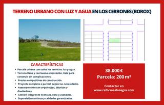 Terreny residencial a Borox. Terreno urbano con luz y agua en los cerrones (borox)