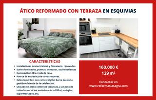 Ático en Esquivias. Ático reformado con terraza y vistas espectaculares en la plaza
