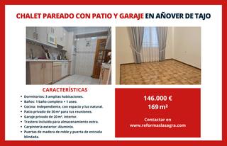 Casa aparellada a Añover de Tajo. Gran chalet pareado patio privado y garaje en añover de tajo