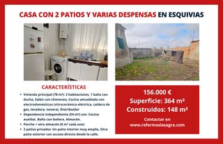 House in Las Américas. Casa con 2 patios y varias despensas en el centro de esquivias