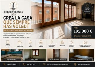 Flat  Carrer josep argila. Ampli pis amb gran potencial i pati al centre de llinars del val