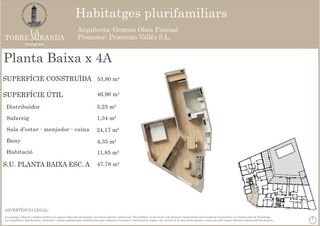 Erdgeschoss in Carrer montseny 19. Obra nova amb encant i llum natural – planta baixa de 1 habitaci
