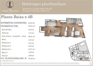 Erdgeschoss in Carrer montseny 19. Espaiós habitatge d’obra nova amb 3 habitacions i excel·lent dis