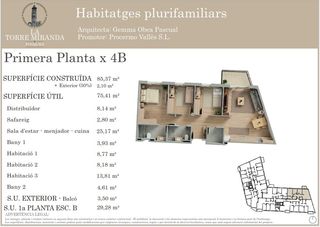 Etagenwohnung in Carrer montseny 19. Obra nova amb balcó i orientació sud-est – espais moderns i molt