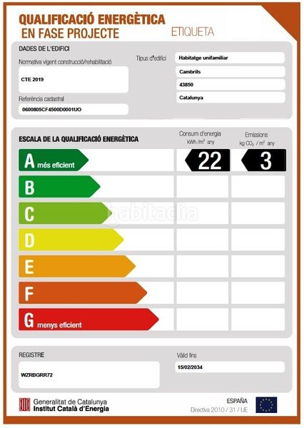 Foto 210d60f3-3a78-42fc-b9fc-27e50ed86e12. Casa adossada amb calefacció aparcament a Jardins de Vilafortuny - Mas d'en Bosch Cambrils