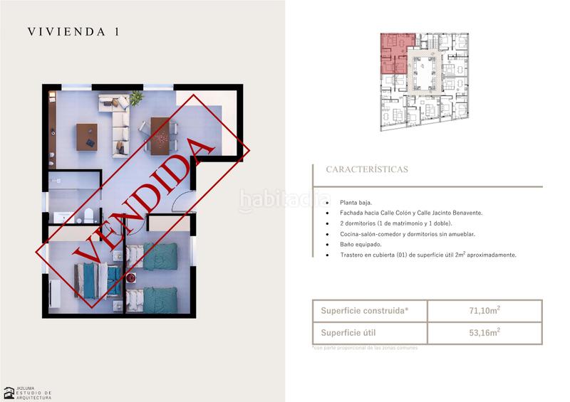 Foto 70891112-2791-467a-99b4-bb955a78eb28. Apartment 71m<sup>2</sup> in calle ronda del río 24 in Barbate Barbate