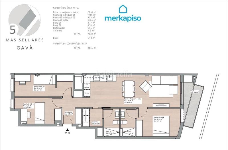 Foto 04877f1f-c555-45e6-90c0-b97984efaa84. Appartamento con parcheggio in Centre-Estació Gavà