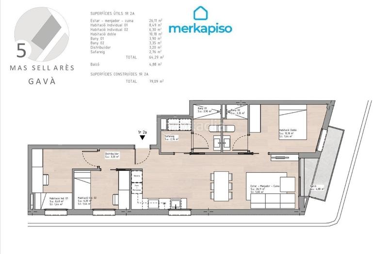 Foto 5723ae09-d7b7-4f39-ae5c-174a26883d28. Appartamento con parcheggio in Centre-Estació Gavà