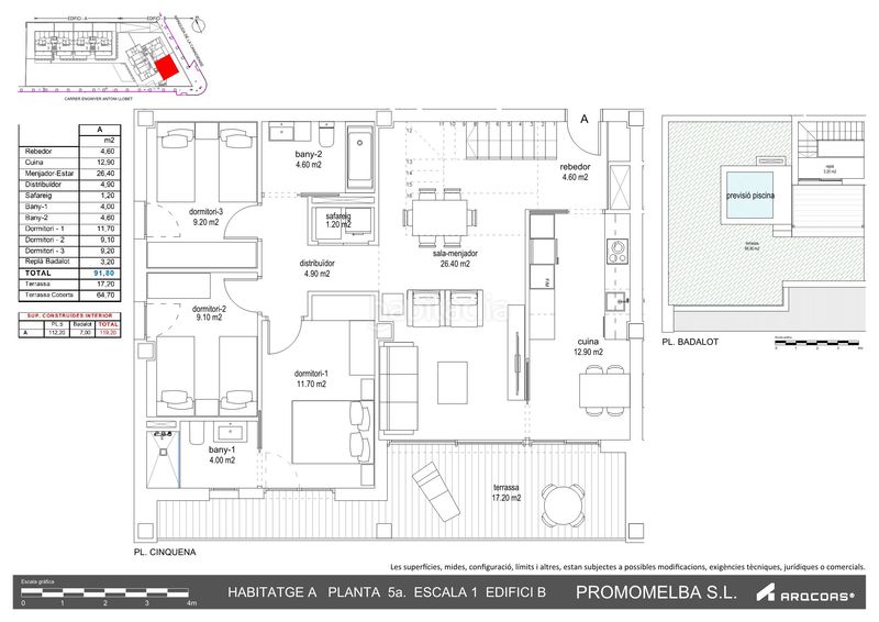 Foto 9232ae7f-00f6-4c7a-995f-532c02fe13ed. Dachwohnung 119m<sup>2</sup> in carrer enginyer antoni llobet 37 in Lleida