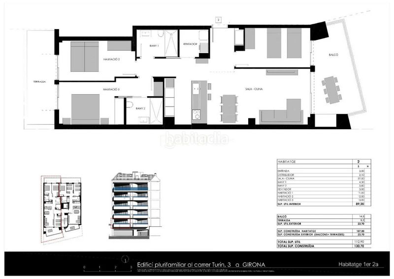 Foto f10048b2-fad1-48a8-9540-a74e3c66a26c. Pis 131m<sup>2</sup> a La Devesa Girona