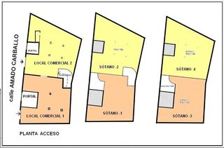 Business premise in Calle amado carballo 6. Bajo en venta 2 locales