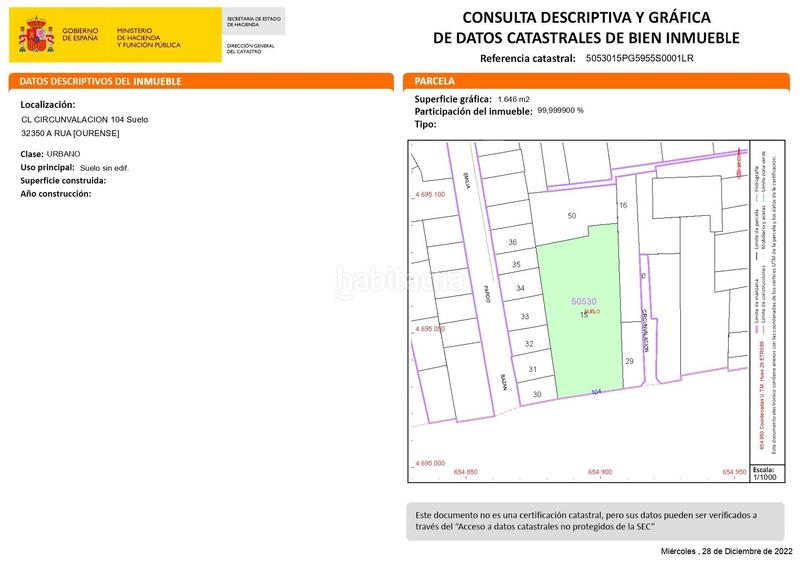 Foto eafb08de-430b-434d-a3f7-4a349f503f53. Terreny residencial a calle de la circunvalación 104 a Rúa (A)