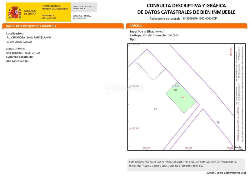 Foto 6204cf1d-6fe8-41db-8f71-c8c6a4ca43a7. Terreno residenziale in calle de la orquídea 6 in Lugo