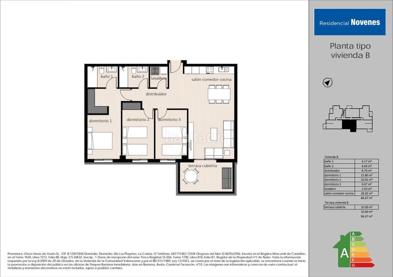 Foto 5e1eef4d-8bd7-4c1e-afde-170793fd0d9a. Etagenwohnung 94m<sup>2</sup> in avinguda parís 2 in Piscinas Burriana