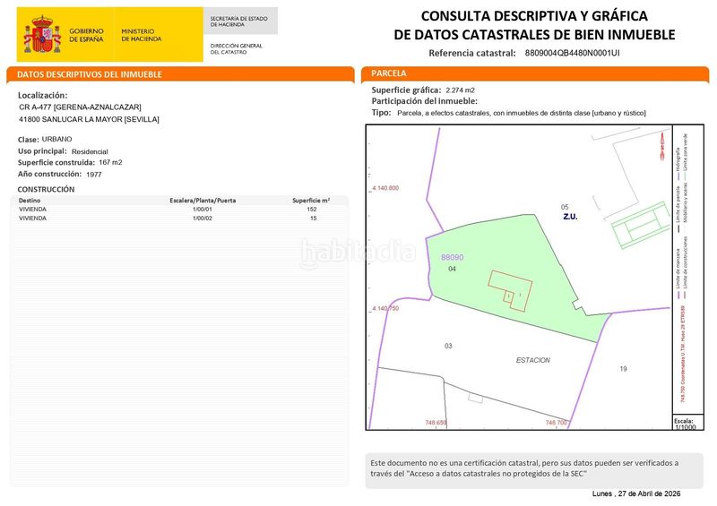 Foto d9c1ce0a-762e-4ef3-bcc5-2c113c452a6c. Xalet amb calefacció a Sanlúcar la Mayor