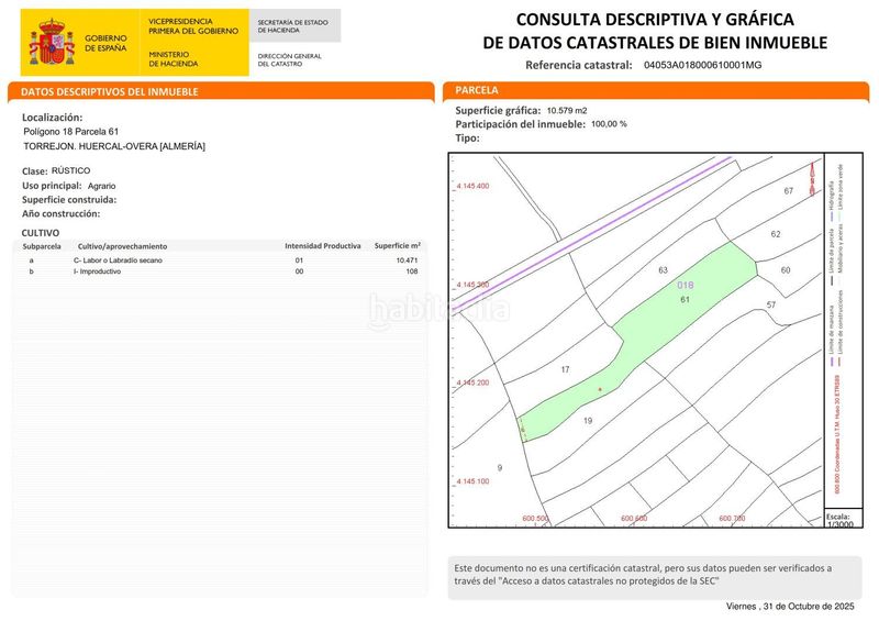 Foto ba8498d9-3b93-4229-aa58-e3f988fe4928. Finca rústica a Huércal - Overa