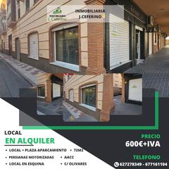 Lloguer Local Comercial en Maracena. Se  alquila local en maracena, en esquina con plaza de aparcamie
