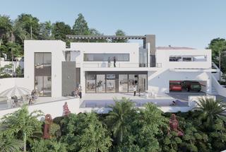 Terreno residenziale in Campo de Mijas. Parcela con proyecto y licencia villa de diseño con vistas panor