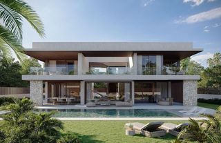 Terreno residenziale  Cl tenis del 9 suelo 29680 estepona (málaga). Southfacing plot with fully approved contemporary villa project
