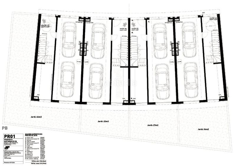 jardins. Promozione Alcalde Joan Bertran 68 i 70 in Reus. Case unifamiliari di nuova costruzione