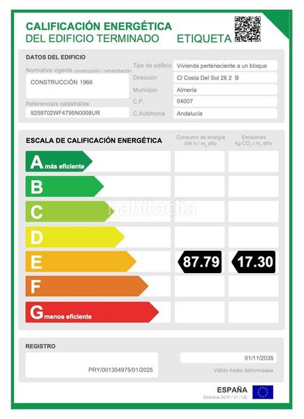 Foto 8f57b960-2ee1-4a36-8e02-61207bf69b5d. Lloguer pis a calle costa del sol 26 a Ciudad Jardín - Tagarete - El Zapillo Almería