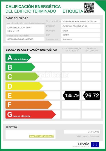 Foto 3dcbdf58-c7e3-4b3c-a24a-7aa42a874962. Pis a avenida de carmen morcillo 5 a Gójar