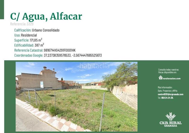 Foto 90dadd05-347d-4f73-b755-64b200a7650d. Terreno residenziale in agua 25 in Alfacar