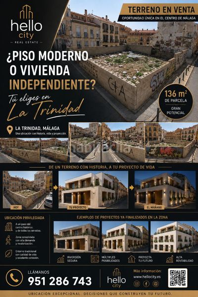 Foto b6ffa980-b187-4b92-8c42-85a91d4a98f3. Terreny residencial a calle carril 44 a La Trinidad Málaga