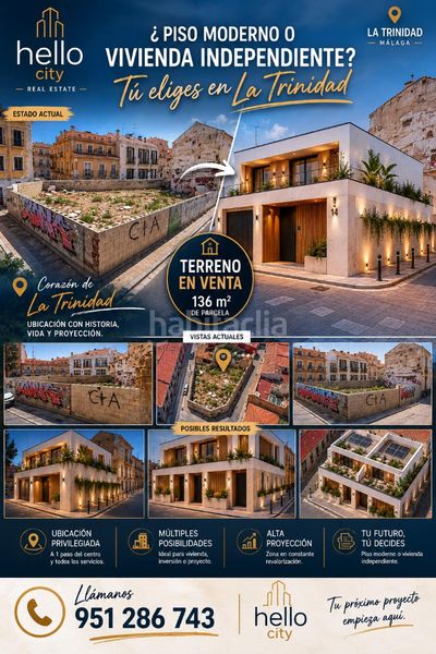 Foto cf605168-6917-42f3-89eb-21a39e9b76aa. Terreny residencial a calle carril 44 a La Trinidad Málaga