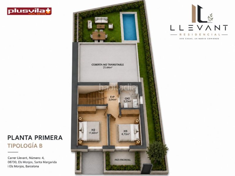 Foto 4f07cedb-ca9f-4c28-95d4-c2441602d70d. Casa llevant residencial casas de obra nueva con jardín privado y piscina opcional desde 300.000 en Santa Margarida i els Monjos