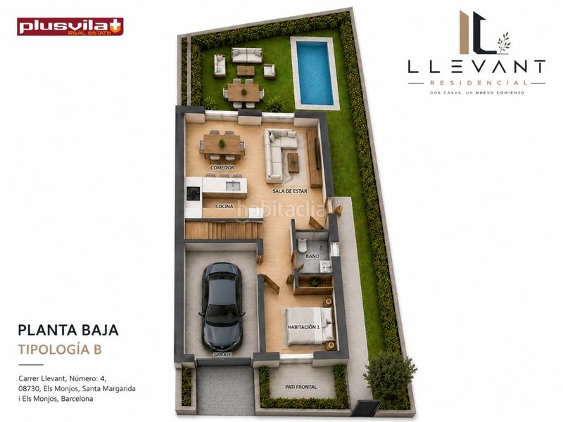 Foto 721b6d2a-7f16-4512-97b4-3384a593b9e0. Casa llevant residencial casas de obra nueva con jardín privado y piscina opcional desde 300.000 en Santa Margarida i els Monjos