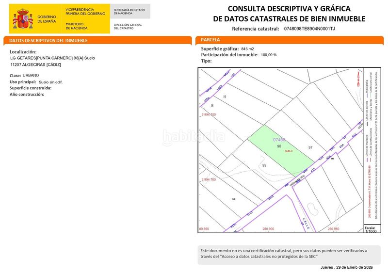 Foto b273b2f1-a74d-46a1-a064-87e378f9e926. Residential plot in San García Algeciras