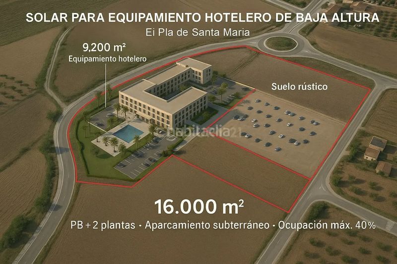 Foto 7450b0c2-800f-463c-9a26-07755da35dd7. Terreno residencial en camí d'alio 27 parcela urbanizable de 16.000 m junto a la c37 ideal para proyecto hotelero o terciario en Pla de Santa Maria (El)
