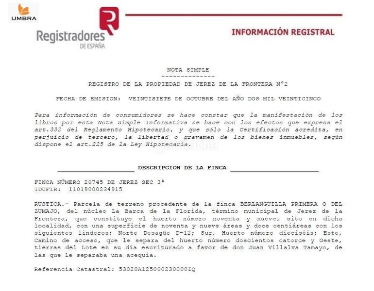 Foto 1070f9a9-0ce7-4f85-87fa-fa290b10d41c. Fondo rustico in calle berlanguilla 125 in Parque Atlántico - Ronda este Jerez de la Frontera