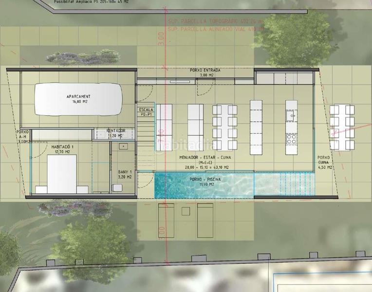 Foto c1a7fc6a-632c-45fb-8fec-15f4c16e0b68. Chalet avec parking piscine dans Nord Roses