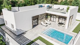 Chalet à Pinoso. Villa independiente de estilo moderno con piscina privada en pin